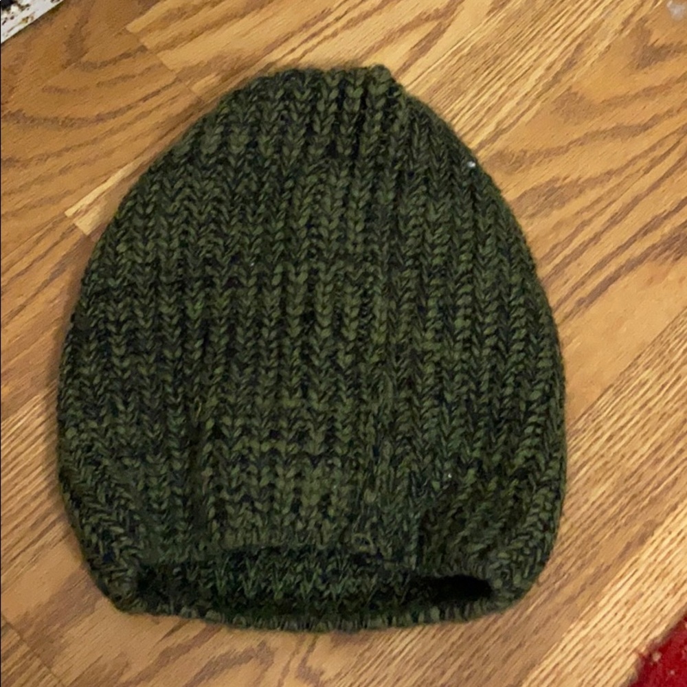 Thick Green Knit Beanie